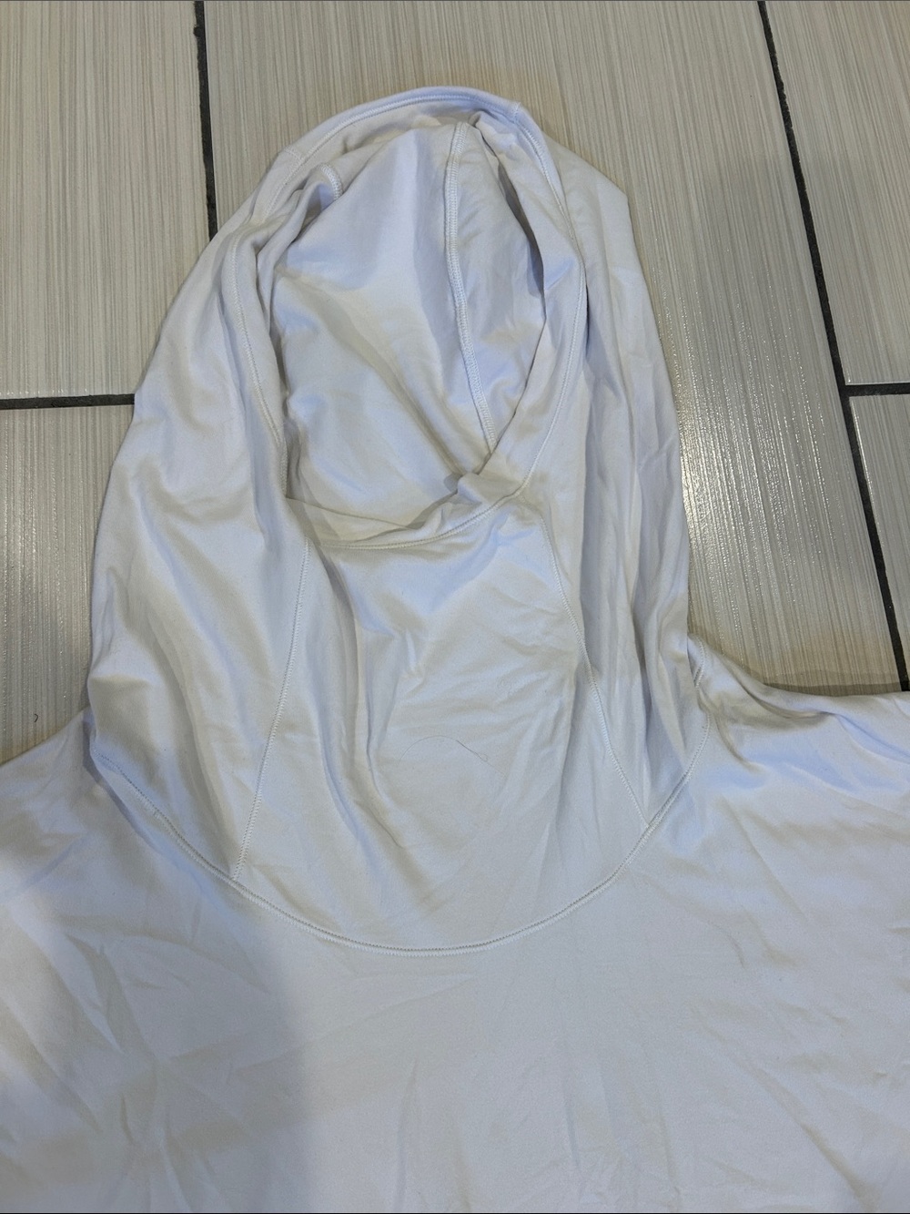 lululemon athletica light gray/white sweatshirt with reflective logo - Picture 3 of 4